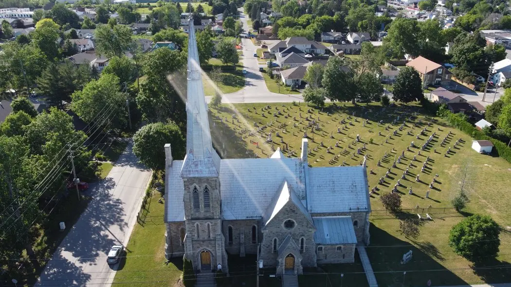 church aerial view